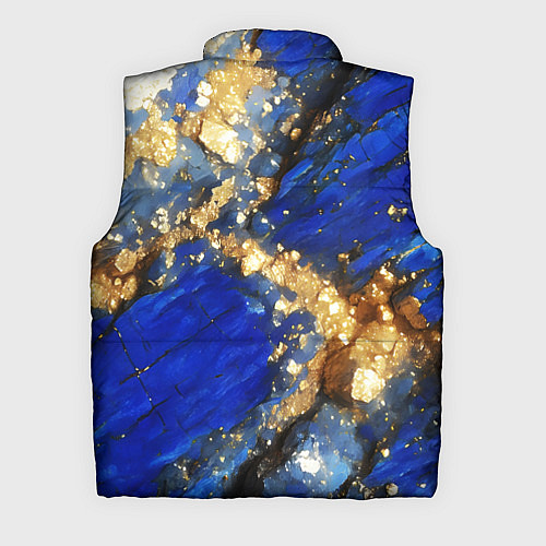 Мужской жилет Золотой минерал в синем камне / 3D-Светло-серый – фото 2