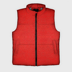 Мужской жилет Красная кожаная текстура, цвет: 3D-светло-серый