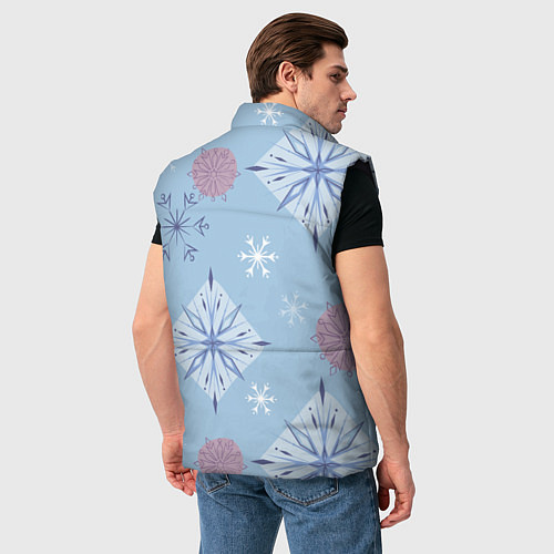 Мужской жилет Снежинки Эльзы / 3D-Черный – фото 4