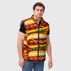 Мужской жилет Хот-доги, цвет: 3D-светло-серый — фото 2