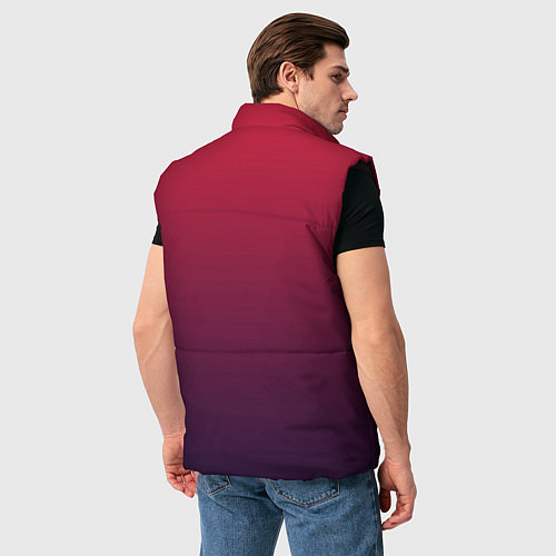 Мужской жилет Градиент Witching hour малиново-фиолетовый / 3D-Черный – фото 4