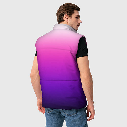 Мужской жилет Градиент Argon розово-фиолетовый / 3D-Черный – фото 4