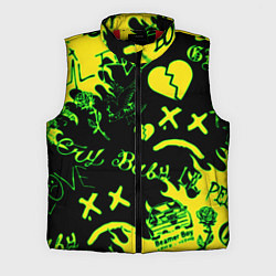Мужской жилет Lil Peep кислотные автографы, цвет: 3D-красный