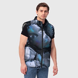 Мужской жилет Жидкая субстанция серая, цвет: 3D-светло-серый — фото 2