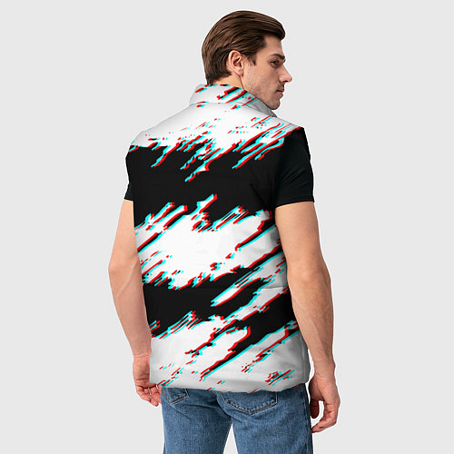 Мужской жилет Nasa glitch color / 3D-Черный – фото 4