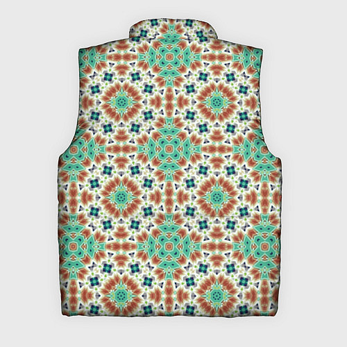 Мужской жилет Восточный пляжный орнамент зелено коричневый / 3D-Светло-серый – фото 2