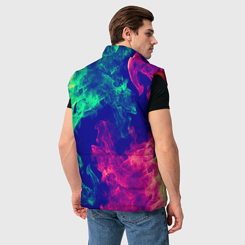 Мужской жилет Огненный стиль текстура / 3D-Красный – фото 4