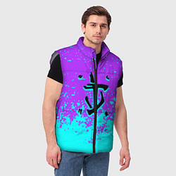 Мужской жилет Doom краски неон лого, цвет: 3D-светло-серый — фото 2