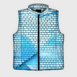 Мужской жилет Синие кирпичики, цвет: 3D-светло-серый