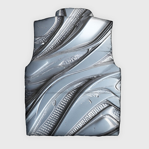 Мужской жилет Полированный металл серебряный / 3D-Светло-серый – фото 2