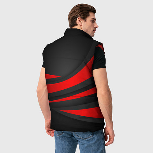 Мужской жилет Exeed - красные линии / 3D-Красный – фото 4