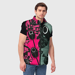 Мужской жилет Маски из игры в кальмара, цвет: 3D-черный — фото 2