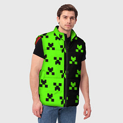 Мужской жилет Майкрафт стиль текстура, цвет: 3D-красный — фото 2
