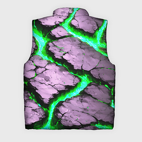 Мужской жилет Треснувший камень зелёный / 3D-Светло-серый – фото 2