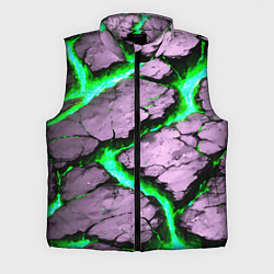 Мужской жилет Треснувший камень зелёный, цвет: 3D-светло-серый