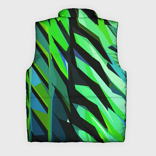 Мужской жилет Чёрно-зелёная абстракция / 3D-Светло-серый – фото 2