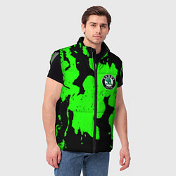 Мужской жилет Skoda flame steel, цвет: 3D-светло-серый — фото 2