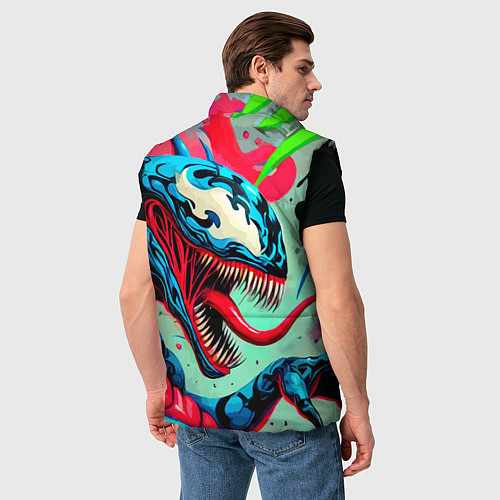 Мужской жилет Свирепый Веном - граффити / 3D-Черный – фото 4