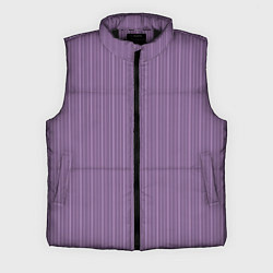 Мужской жилет Серо-фиолетовый в тонкую полоску, цвет: 3D-черный