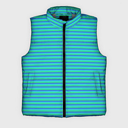 Мужской жилет Полосатый сине-зелёный, цвет: 3D-светло-серый