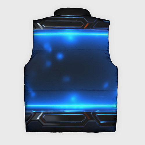 Мужской жилет Синяя неоновая атмосфера / 3D-Светло-серый – фото 2