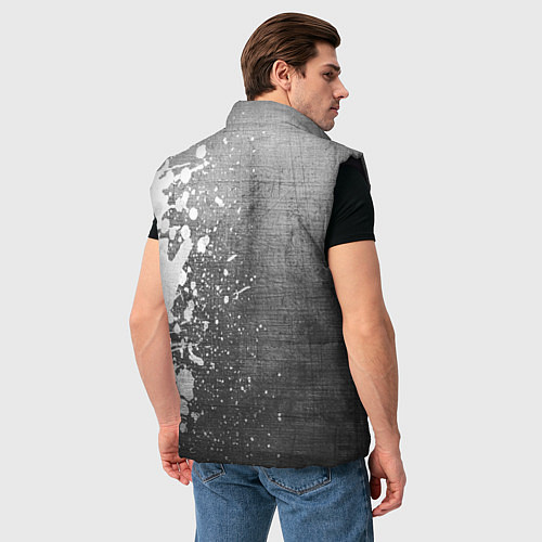 Мужской жилет Lamborghini - grey gradient по-вертикали / 3D-Черный – фото 4