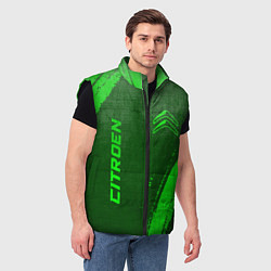 Мужской жилет Citroen - green gradient вертикально, цвет: 3D-черный — фото 2