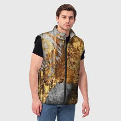 Мужской жилет Текстура золота и бетона, цвет: 3D-черный — фото 2
