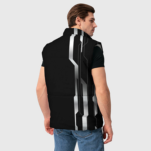 Мужской жилет Exeed - металлические полосы / 3D-Светло-серый – фото 4