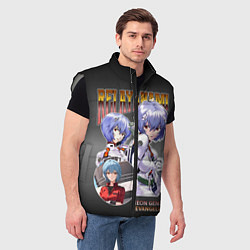 Мужской жилет Евангелион Аянами Рей, цвет: 3D-светло-серый — фото 2