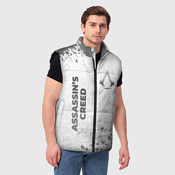 Мужской жилет Assassins Creed - white gradient вертикально, цвет: 3D-черный — фото 2
