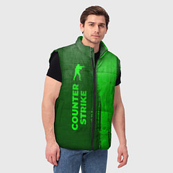 Мужской жилет Counter Strike - green gradient по-вертикали, цвет: 3D-черный — фото 2