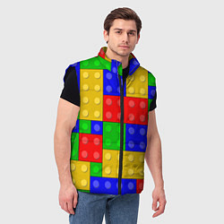 Мужской жилет Детали Лего, цвет: 3D-черный — фото 2