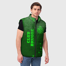 Мужской жилет Club Brugge - green gradient вертикально, цвет: 3D-черный — фото 2