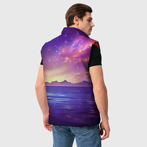 Мужской жилет Волшебная галактика / 3D-Красный – фото 4