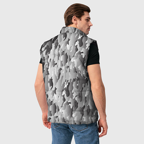 Мужской жилет Монохромный камуфляж / 3D-Черный – фото 4