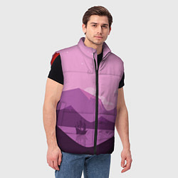 Мужской жилет Горное озеро, цвет: 3D-красный — фото 2