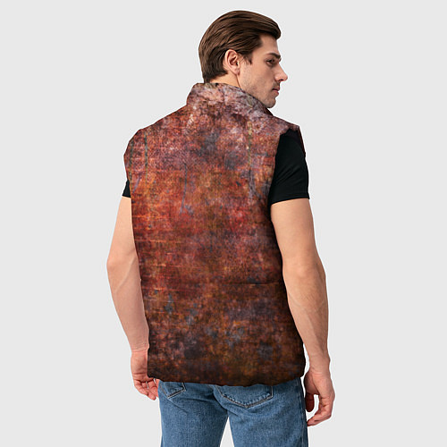 Мужской жилет Абстракция - rusty wall / 3D-Черный – фото 4