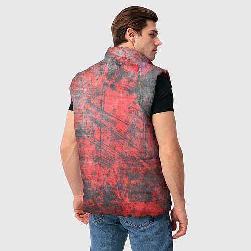 Мужской жилет Абстракция - grunge vibe / 3D-Черный – фото 4