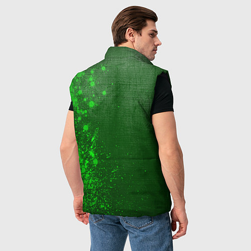 Мужской жилет Bon Jovi - green gradient по-вертикали / 3D-Черный – фото 4