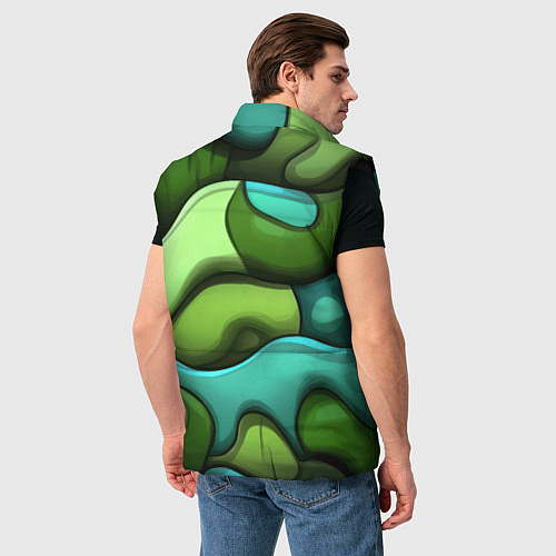 Мужской жилет Объемные камуфляжные полосы / 3D-Черный – фото 4