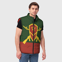 Мужской жилет Мотострелковые войска: герб со щитом, цвет: 3D-красный — фото 2