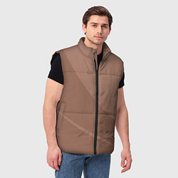 Мужской жилет Мокко Мусс однотонный с полосой, цвет: 3D-черный — фото 2