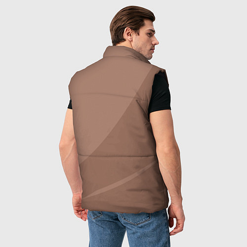 Мужской жилет Мокко Мусс однотонный с полосой / 3D-Черный – фото 4