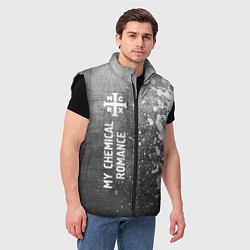 Мужской жилет My Chemical Romance - grey gradient по-вертикали, цвет: 3D-черный — фото 2