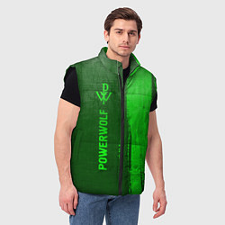 Мужской жилет Powerwolf - green gradient по-вертикали, цвет: 3D-черный — фото 2