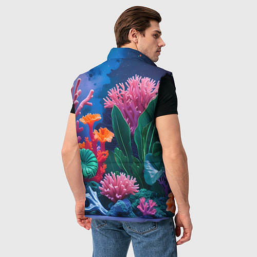 Мужской жилет Подводные кораллы / 3D-Черный – фото 4