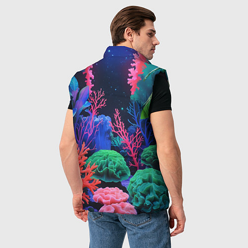 Мужской жилет Подводный мир с кораллами / 3D-Черный – фото 4