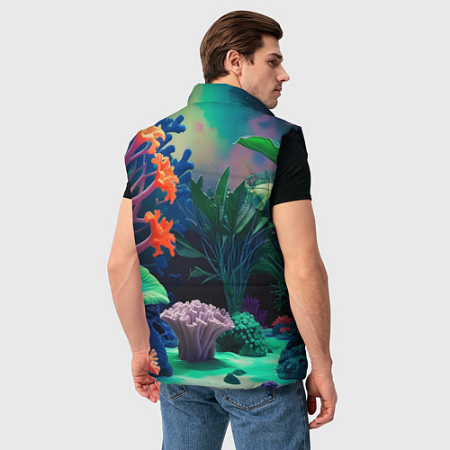 Мужской жилет Морское дно с кораллами / 3D-Черный – фото 4