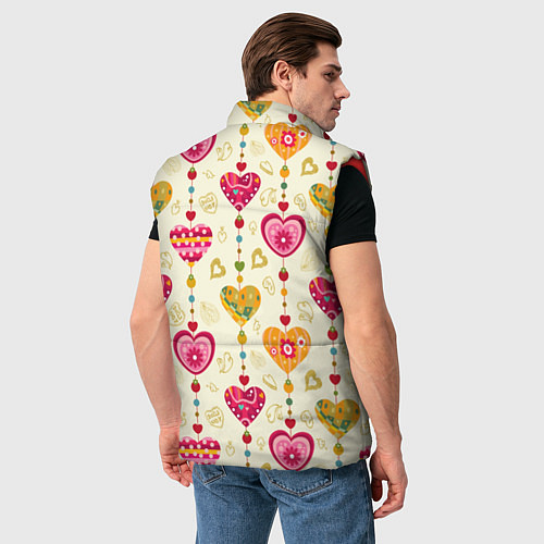 Мужской жилет Сердечки подборка / 3D-Красный – фото 4